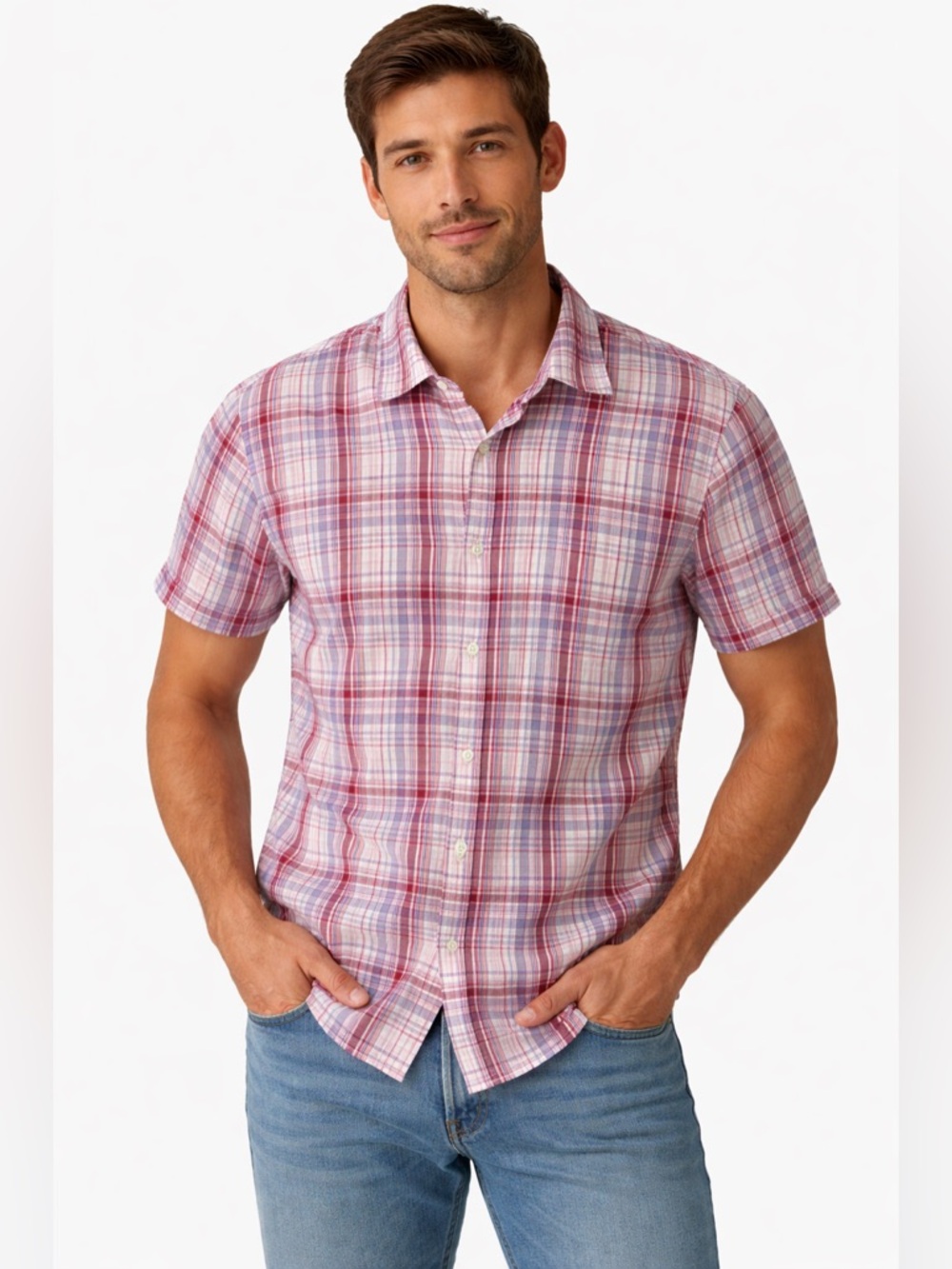 Paul Smith Vintage Y2K Plaid Short Sleeve Button Down Shirt